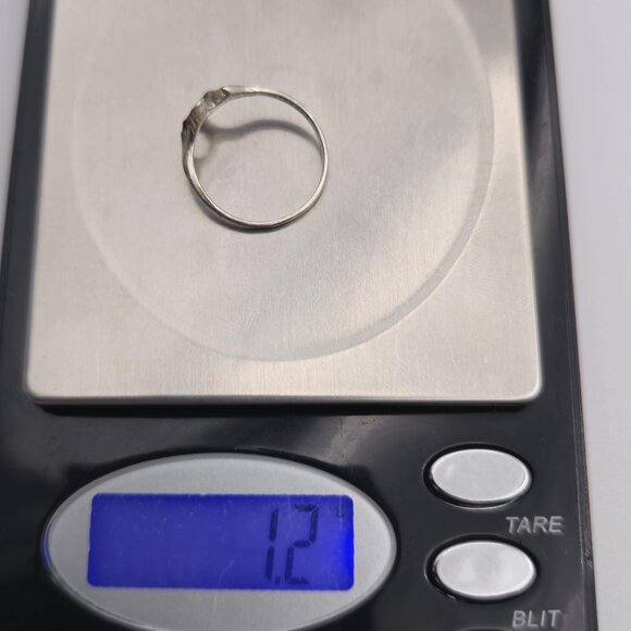 Size 6.75 Sterling Silver Cute Abstract Delicate Ring A2116 - Picture 7 of 7